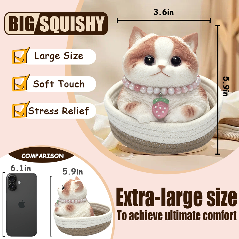Squishy Toy Cat 2.4Ib – Stress Relief Silicone Companion