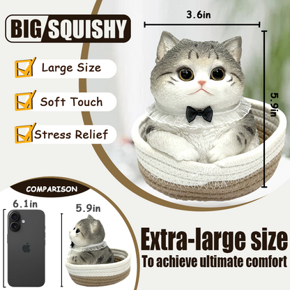 Silicone Squishy Cat – Handmade Kawaii Stress Relief Gift