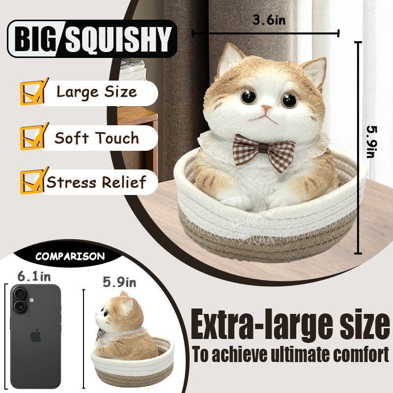 Cute Squishy Cat Toy – 2.4Ib Stress Relief Squishy