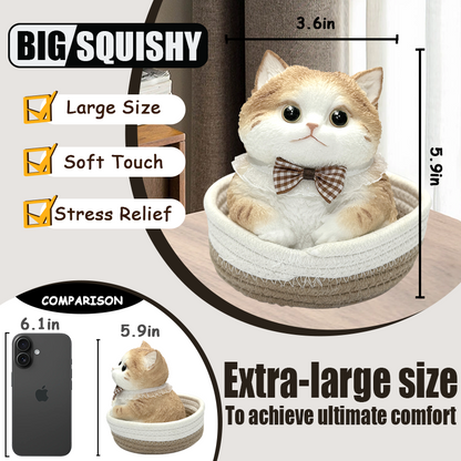 Cute Squishy Cat Toy – 2.4Ib Stress Relief Squishy