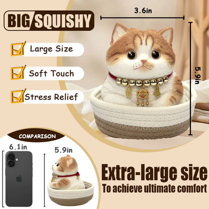 2.4 Ib Handmade soft Squishy Cat – Soft Silicone Stress Relief Toy