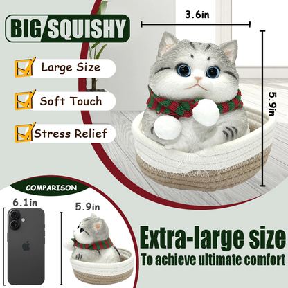 Kawaii Squishy Cat Toy – 2.4Ib Handmade Soft Stress Relief