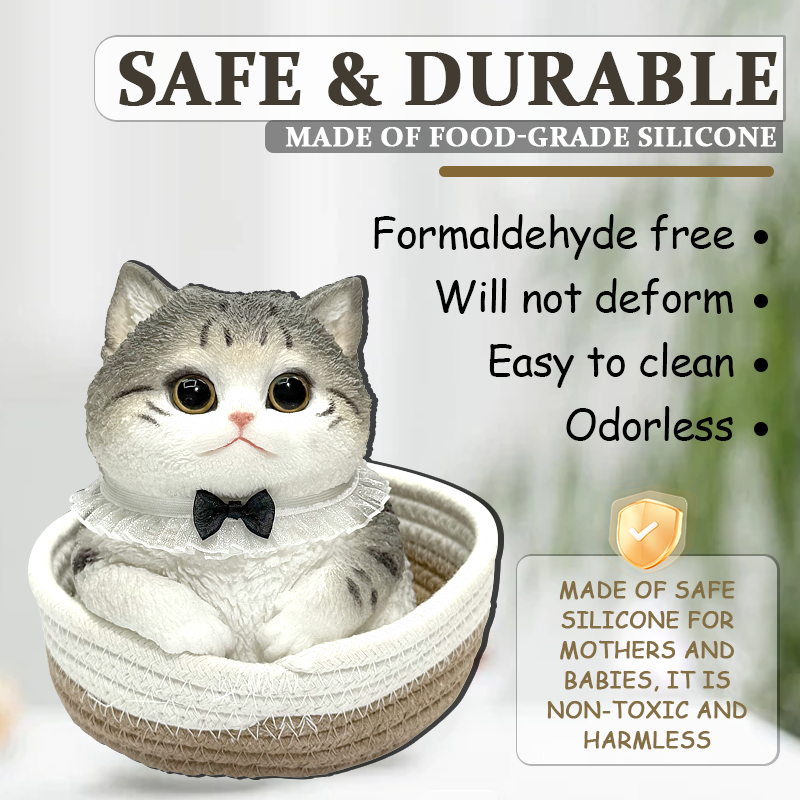 Silicone Squishy Cat – Handmade Kawaii Stress Relief Gift