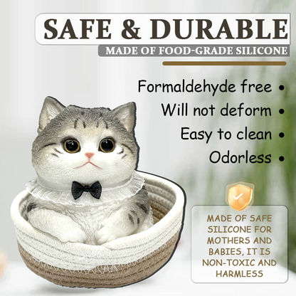 Silicone Squishy Cat – Handmade Kawaii Stress Relief Gift